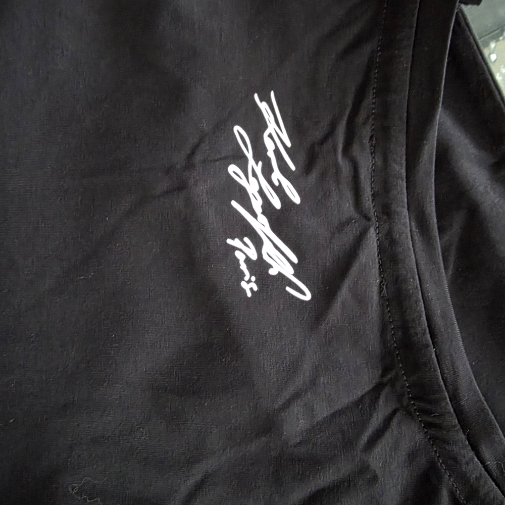 Karl Lagerfeld Black Tee with White and Silver Accents - Picture 4 of 11